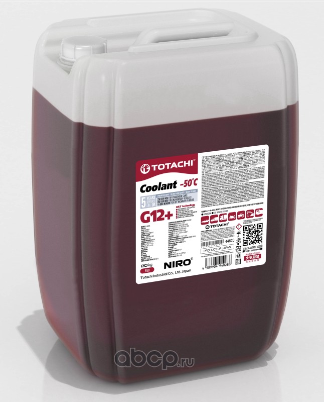 антифриз NIRO COOLANT Red -50C G12+ Красный 18л.